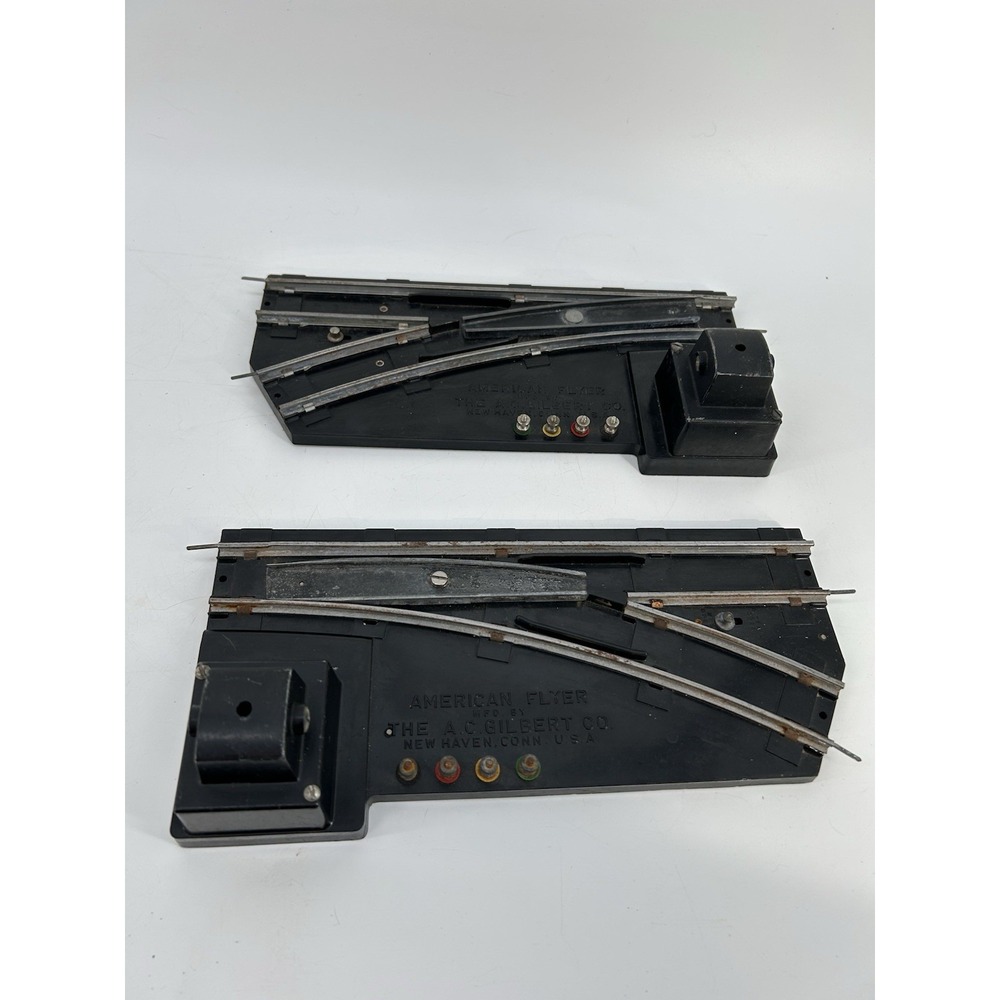 American Flyer S Train Remote Powered Left & Right Switch Track 720 720A